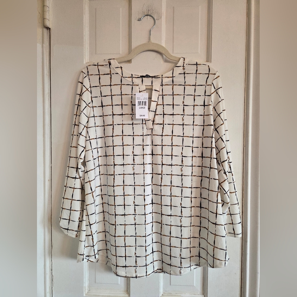 CURE Stylish Grid Pattern Blouse